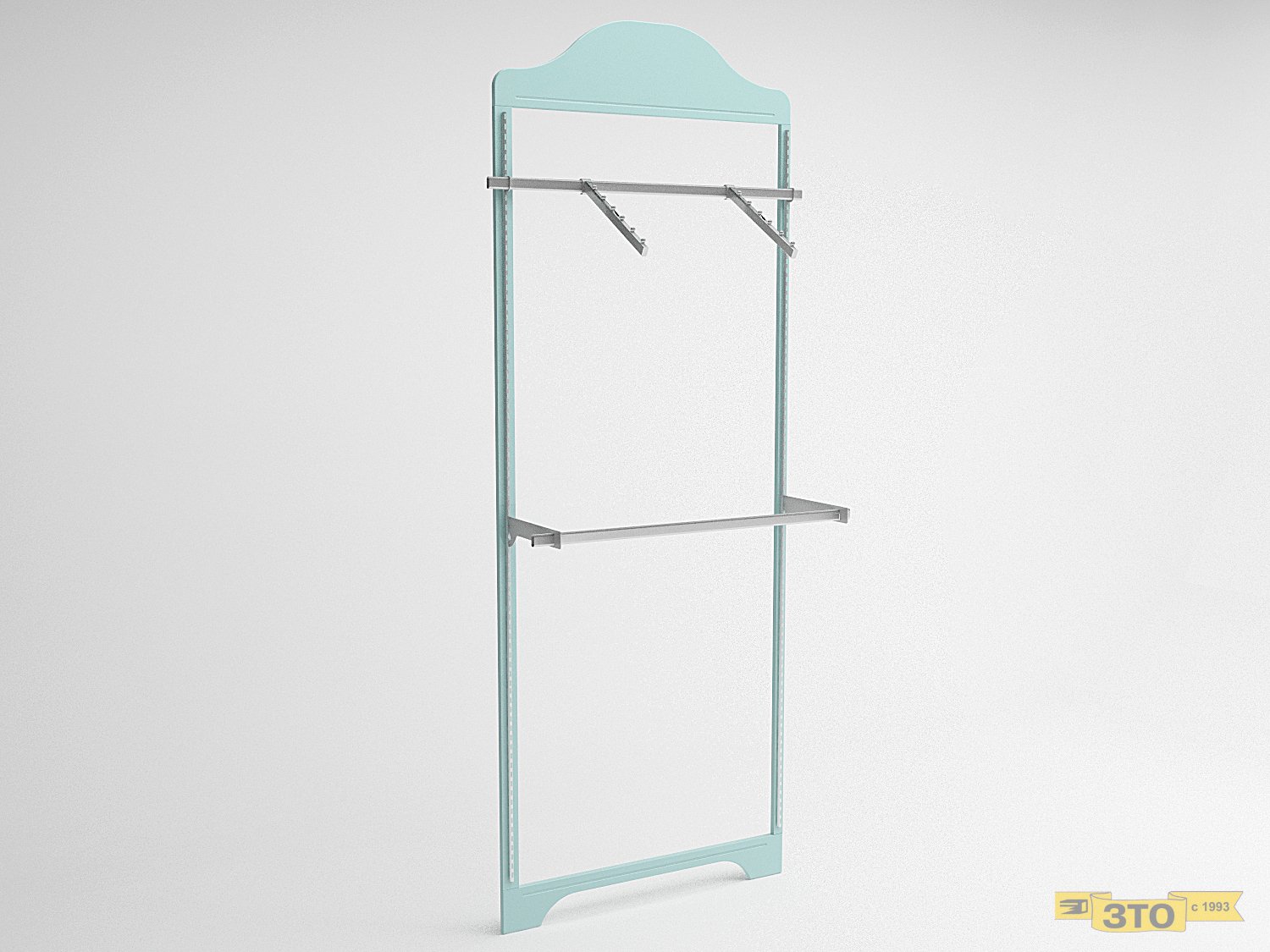 Стеллаж настенный два кронштейна и вешало  021 В-2400 - Торговая мебель