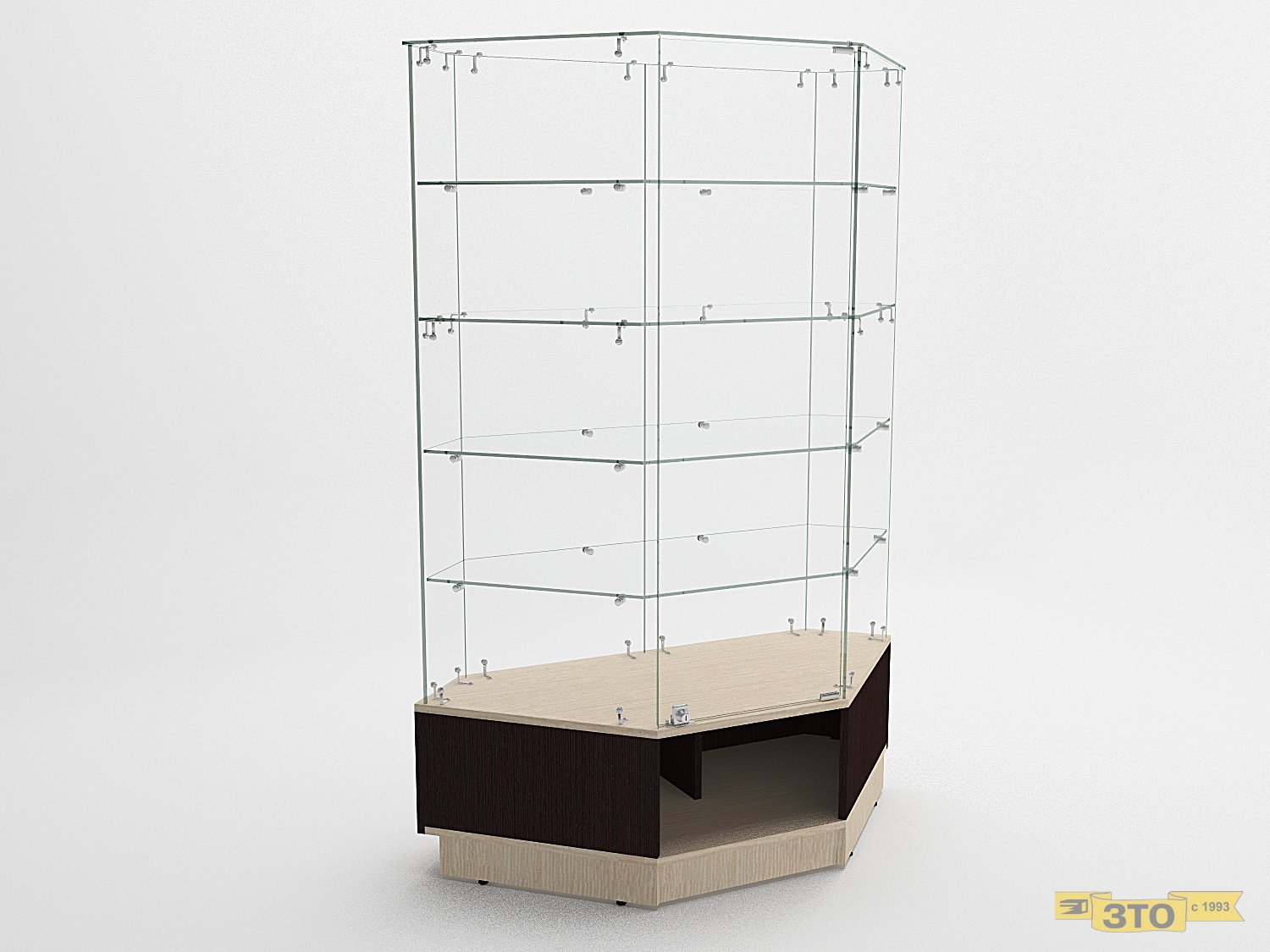 Угловая высокая витрина ГР19 - цена 11715 руб