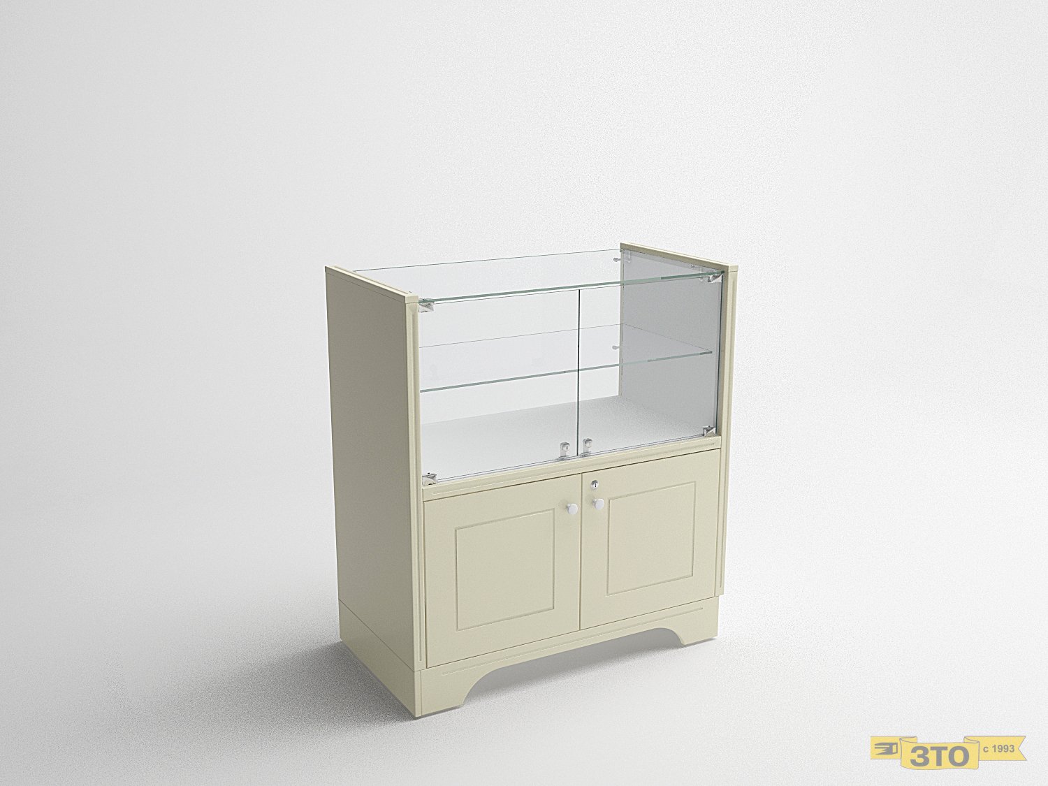 Витрина низкая с накопителем и дверками 017 В-1040 - цена 11900 руб