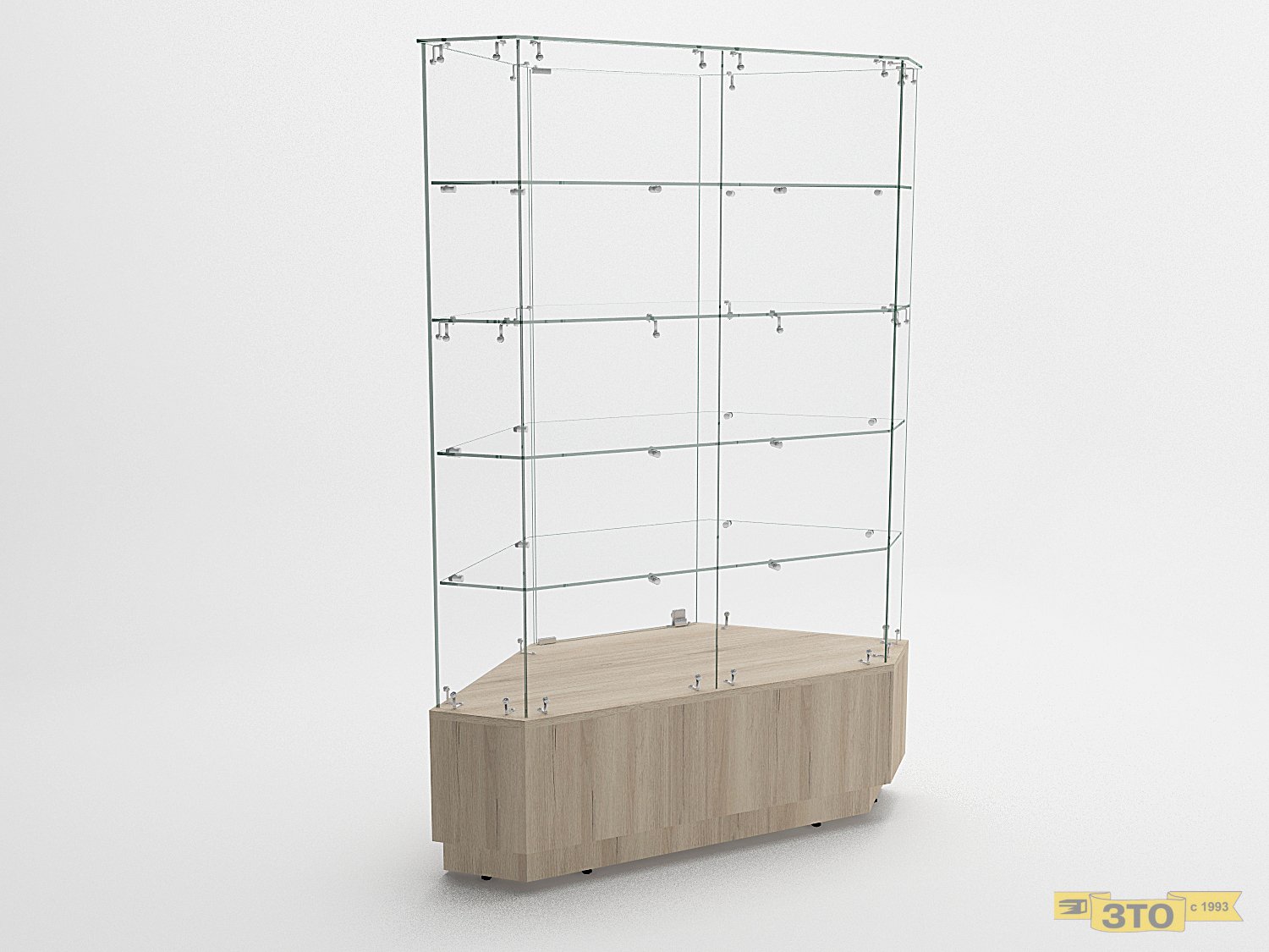 Угловая высокая витрина ГР19 - Торговая мебель