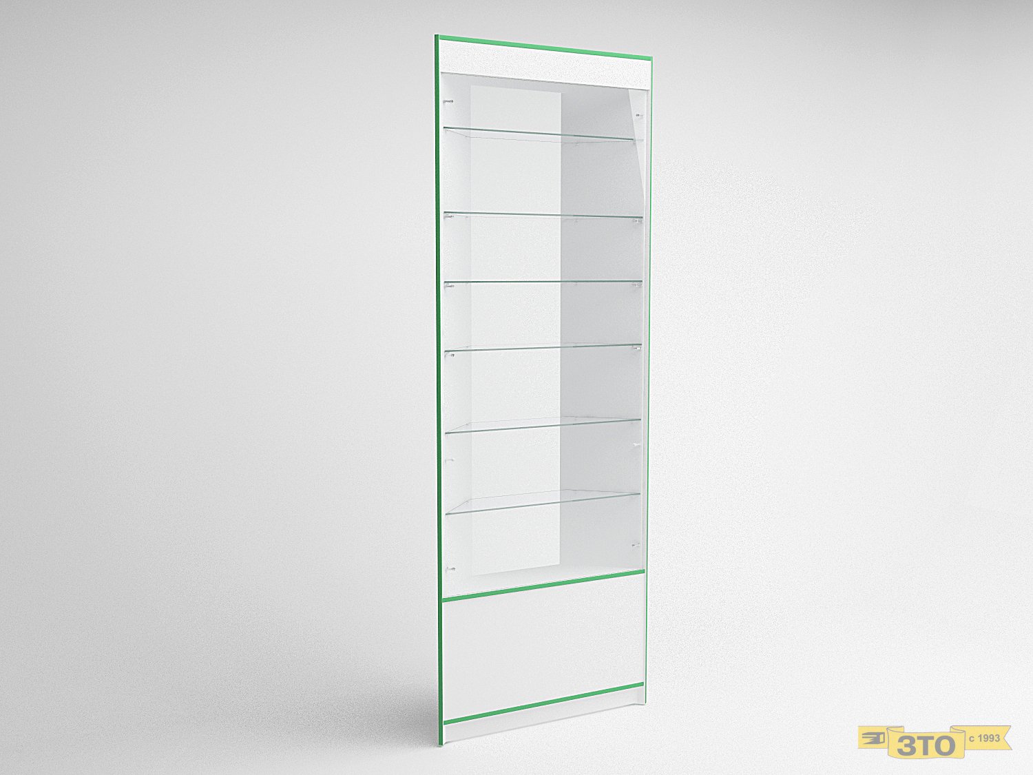 Витрина угловая внешняя 006 В-2480 - Торговая мебель