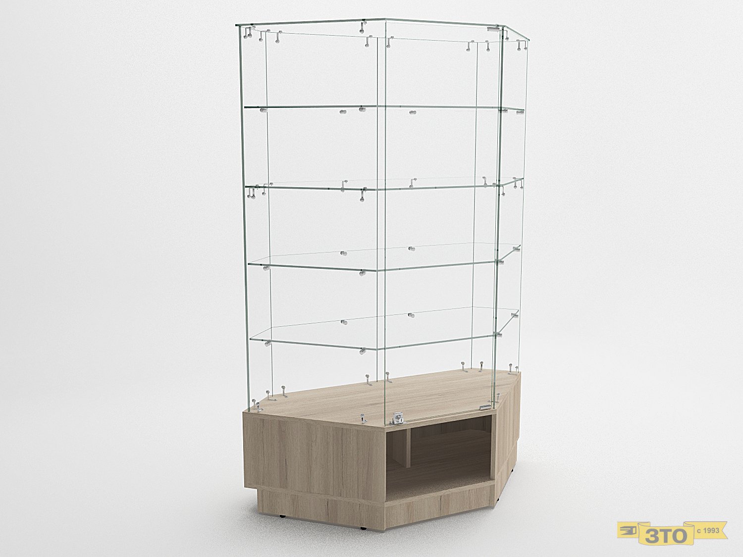 Угловая высокая витрина ГР19 - цена 11715 руб