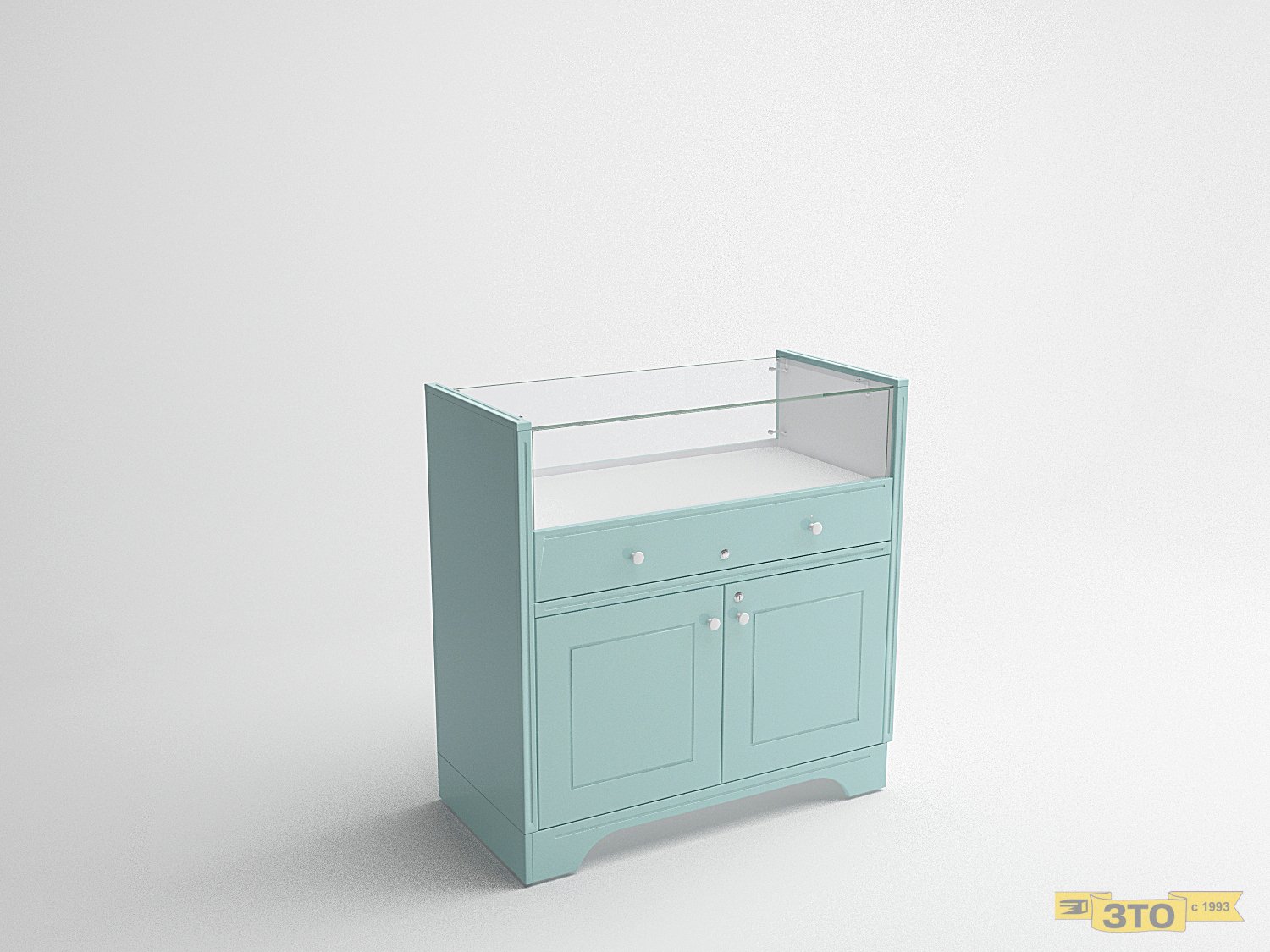 Витрина низкая ювелирная с накопителем 016 В-1040 - Торговая мебель