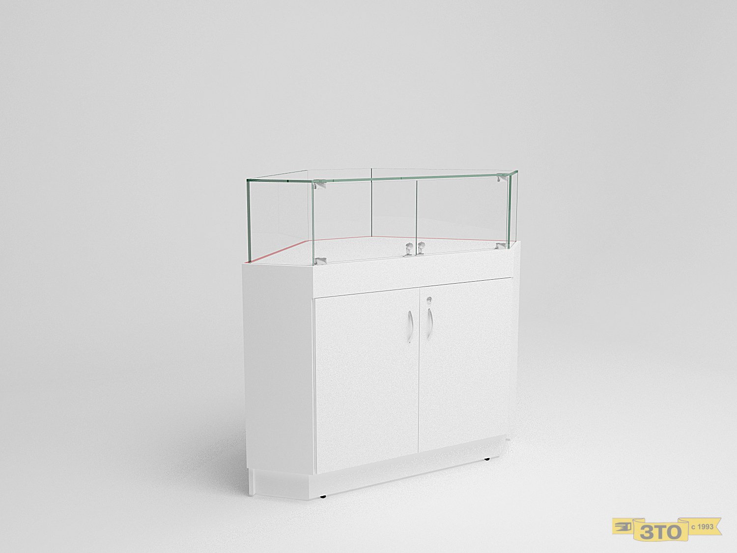 Витрина угловая 008 В-1100 - Торговая мебель