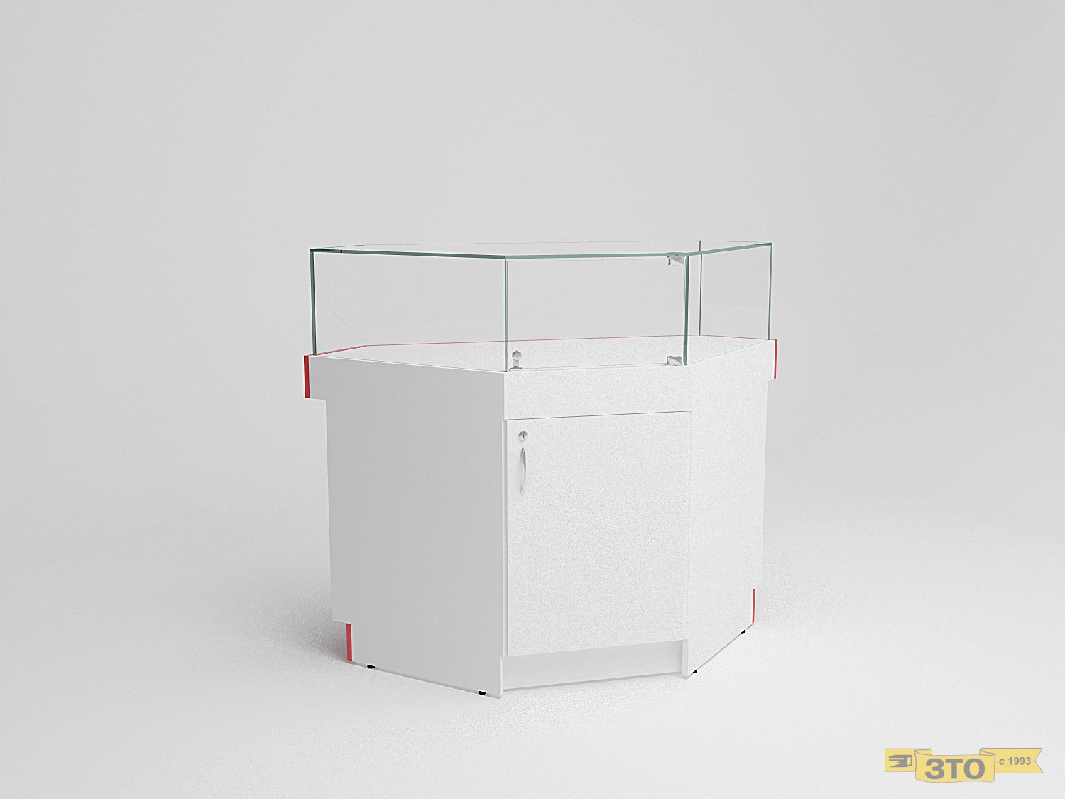 Витрина угловая 014 В-1100 - Торговая мебель