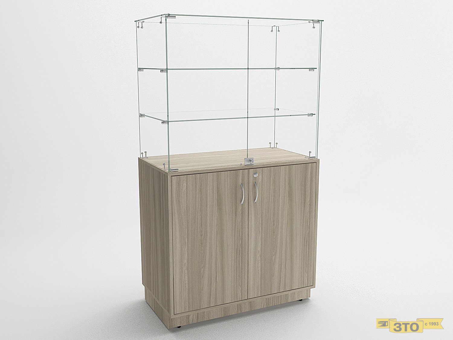 Высокая витрина с большим накопителем 08 - Торговая мебель