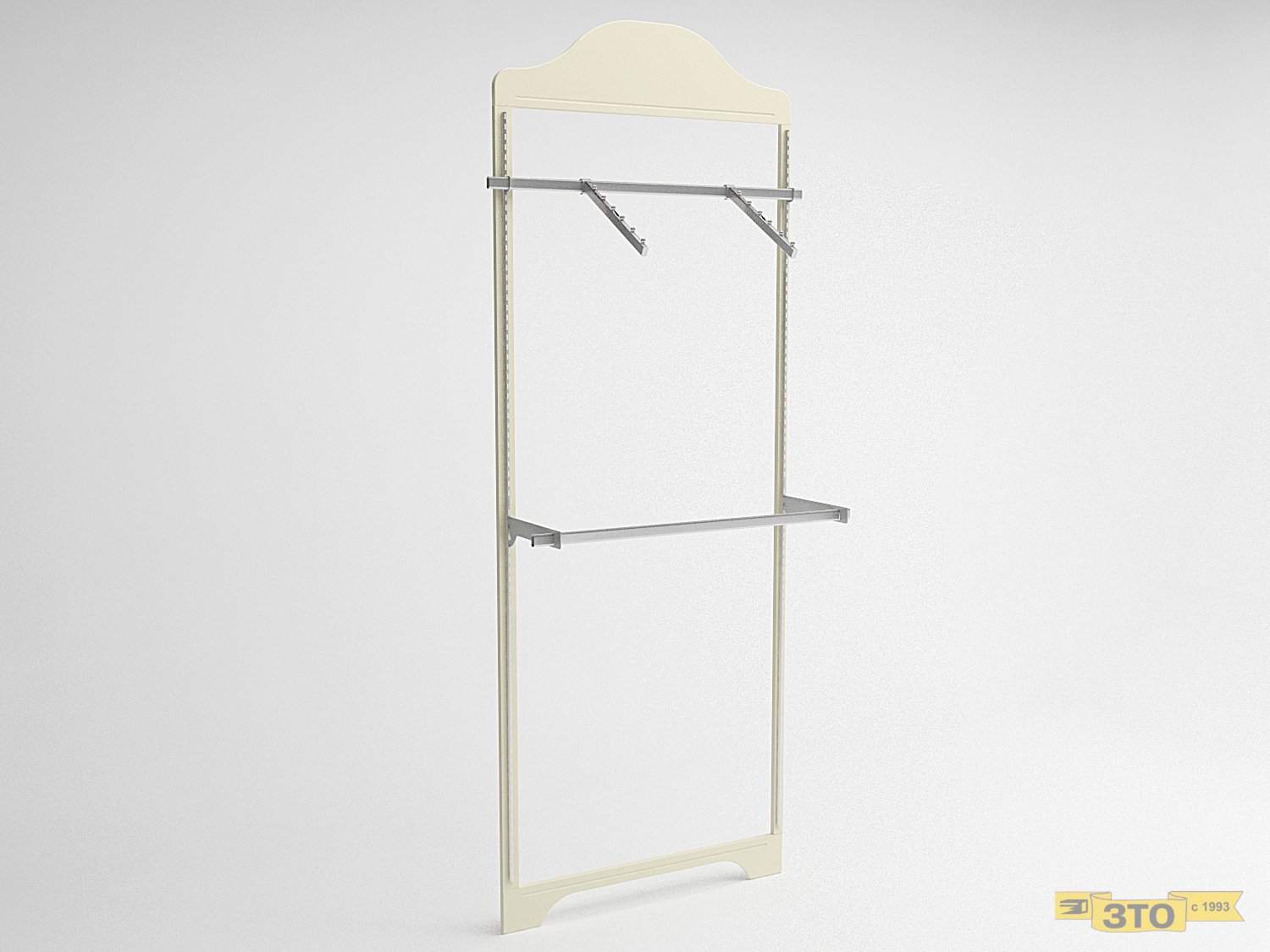 Стеллаж настенный два кронштейна и вешало  021 В-2400 - цена 8700 руб