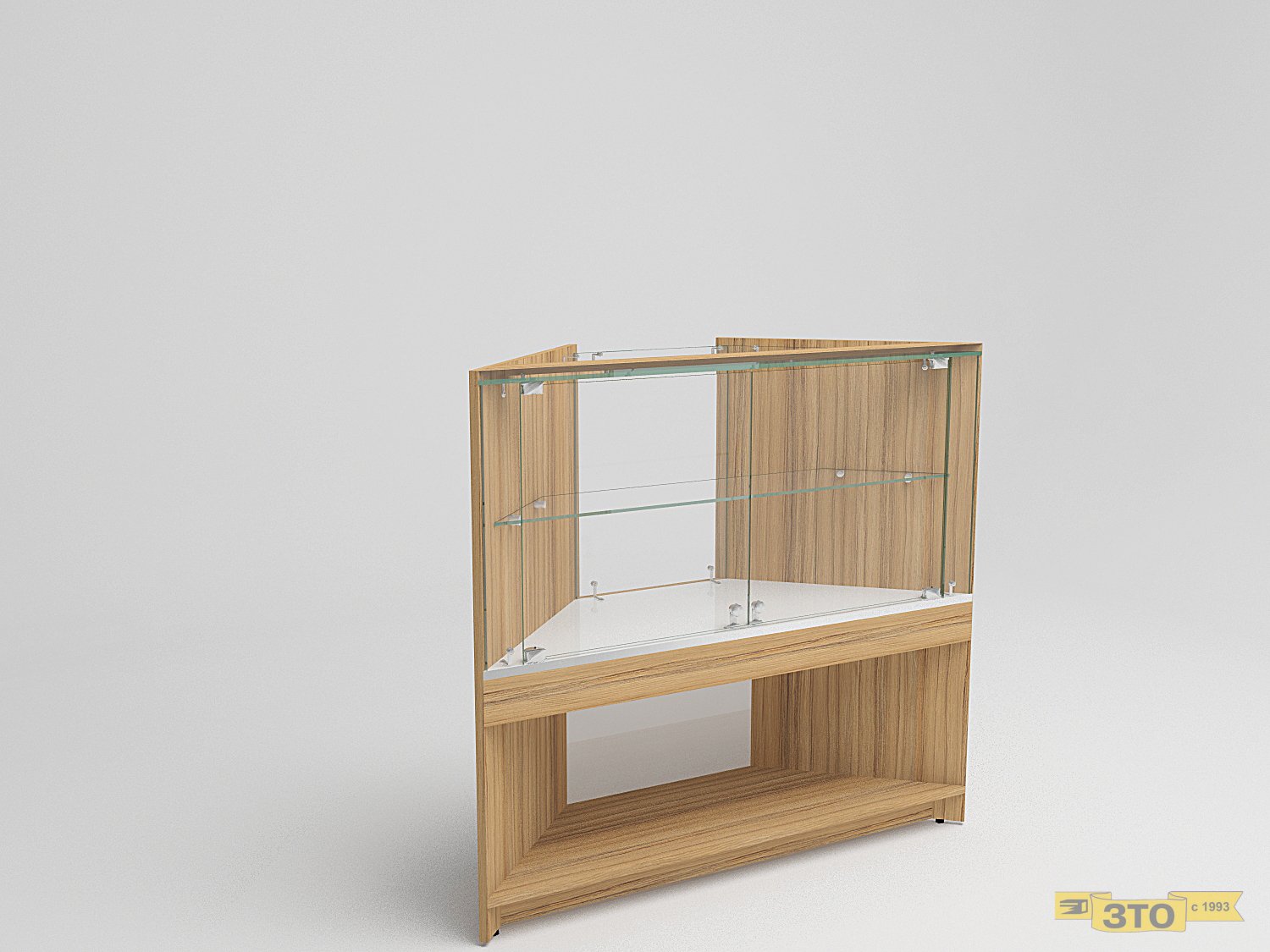 Витрина угловая 004 В-1020 - Торговая мебель