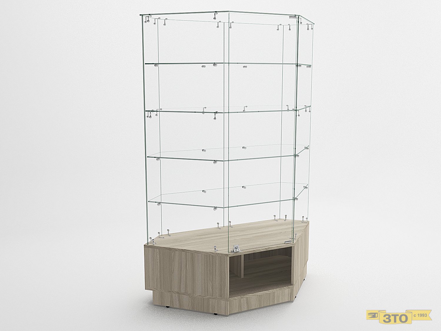 Угловая высокая витрина ГР19 - цена 11715 руб